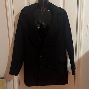 Classic Black Pea Coat